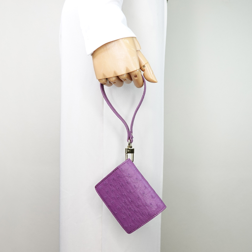 【M2nd】Ostrich Tri-fold Wallet, , large