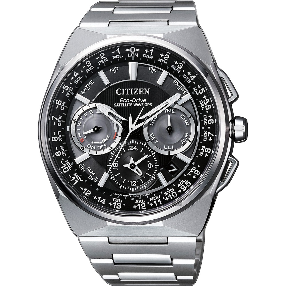 CITIZEN 星辰 光動能鈦GPS衛星對時錶-灰/45mm CC9009-81E, , large