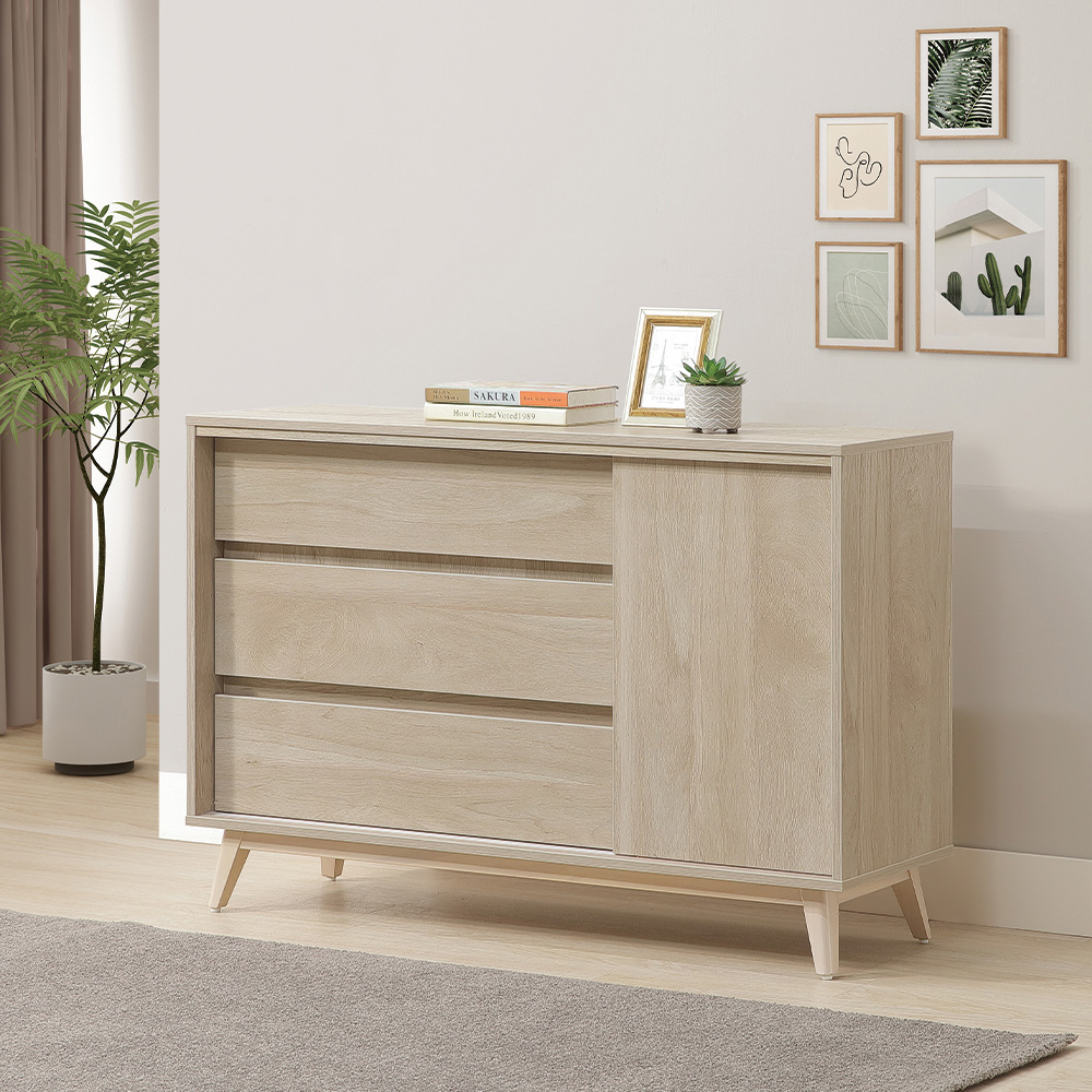 【唯熙傢俱】曼蒂橡木色三斗櫃 抽屜櫃, , large