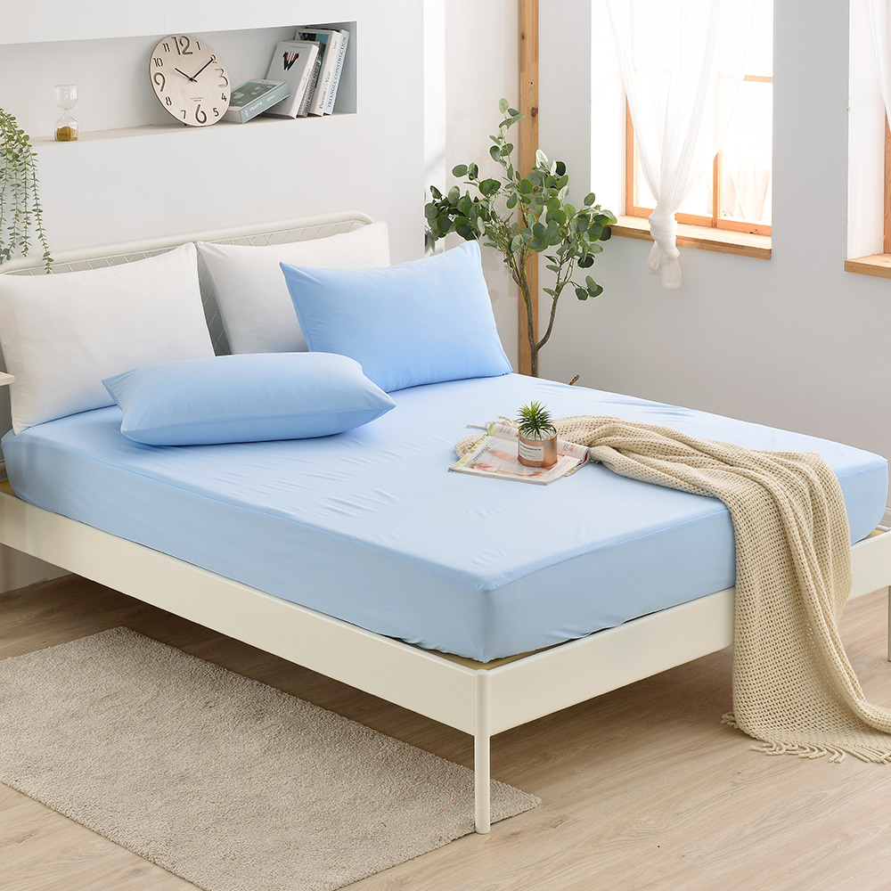【FOCA】Ice Heart Blue | Professional nursing grade 100% ultra waterproof mattress protector - Double extra large, , large