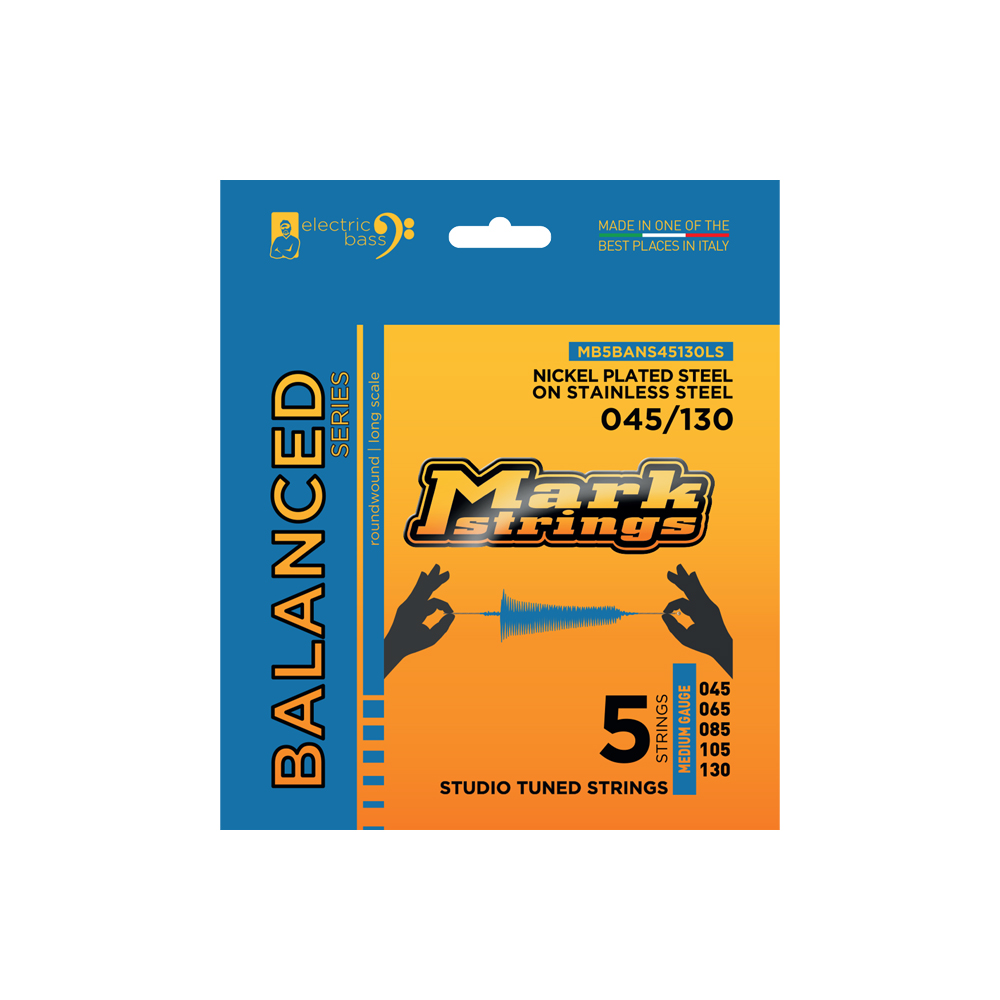 Markbass Balanced 鋼鎳混合 五弦貝斯套弦 (45-130)【敦煌樂器】, , large