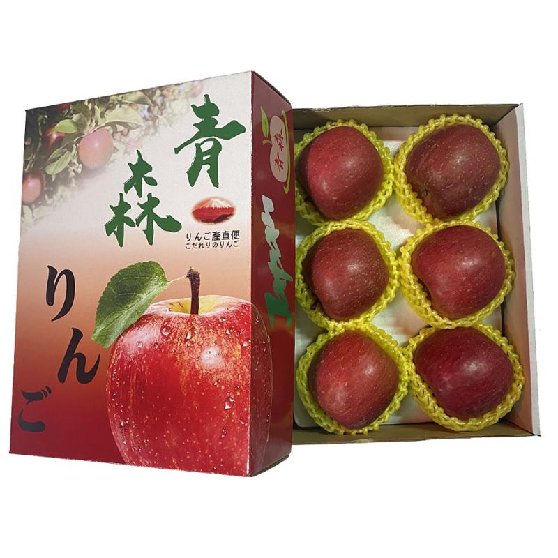 【一等鮮】日本青森蜜蘋果6入裝禮盒2盒(1.6kg/盒)(免運費), , large