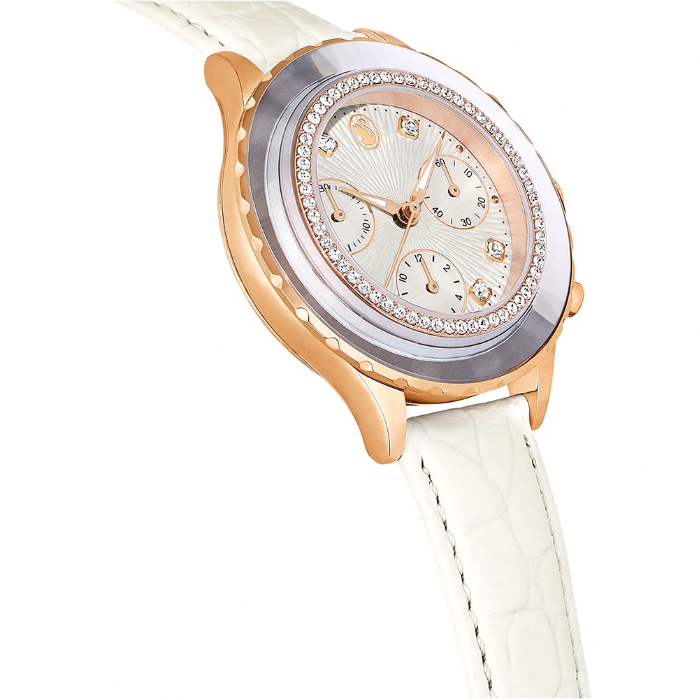 SWAROVSKI 施華洛世奇 Octea Chrono 水晶計時手錶 女錶-37mm(5671150), , large