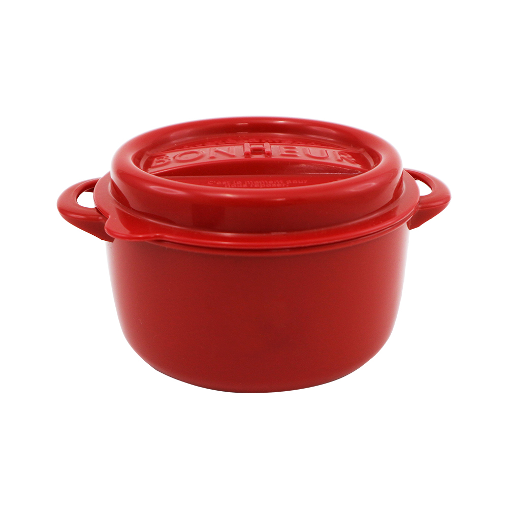日本製鑄鐵鍋造型可微波保鮮盒-圓形-550ml-3入, , large