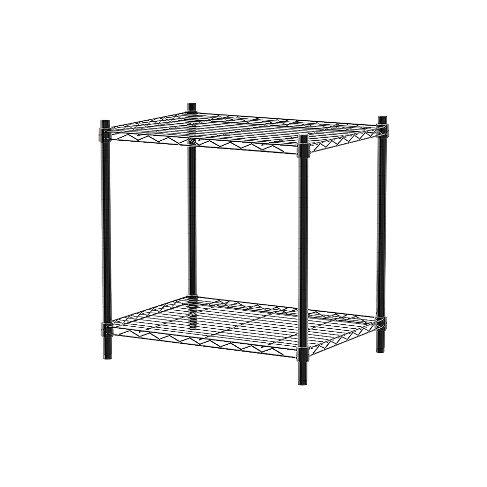 【Y HOUSE】60x45x60cm Lightweight Two-layer Iron Rack Iron Rack Shelf - Painted Black