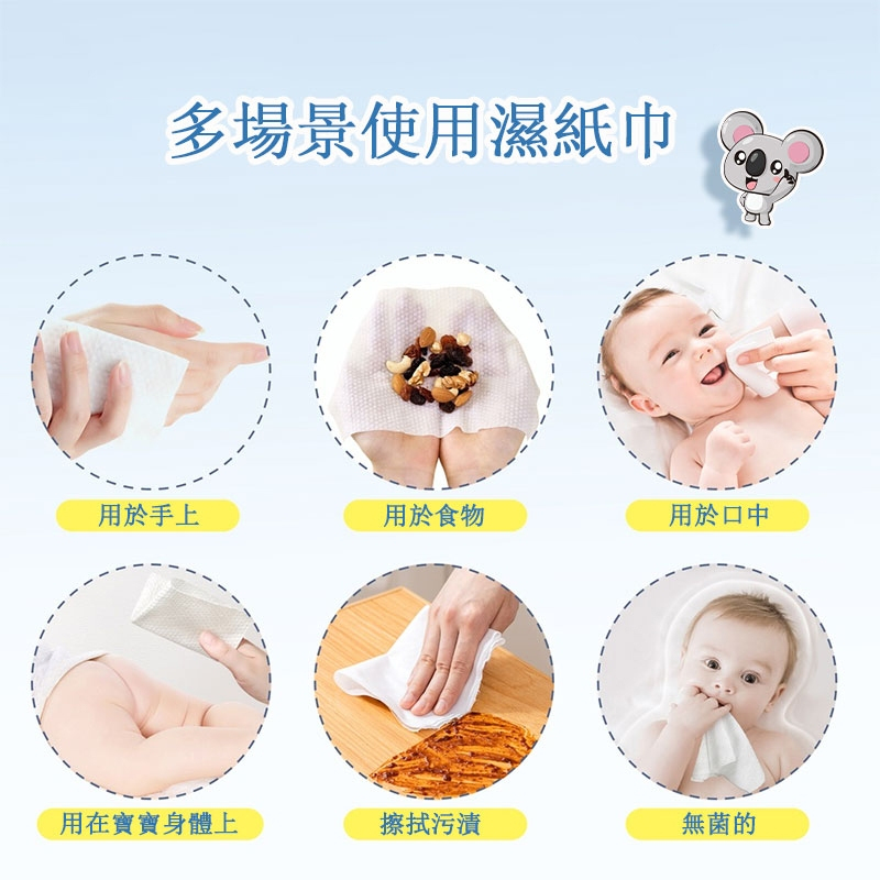Aiwibi 嬰兒超純水濕紙巾 60抽9包入 濕紙巾 寶寶濕紙巾 純水濕巾 敏感肌適用 珍珠紋 無味 加厚款, , large