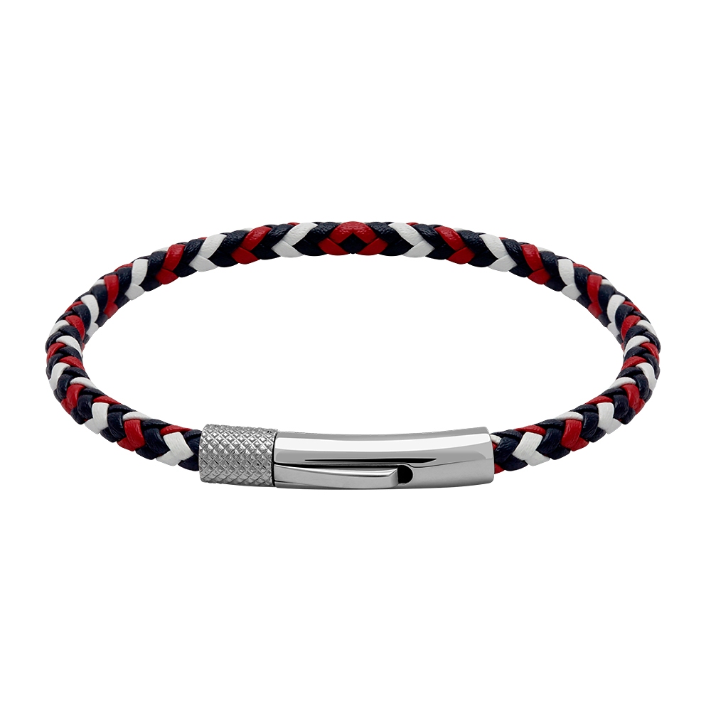 【快速出貨】法國 ROCHET Driver系列 編織皮革男士手環 HB1430199, , large