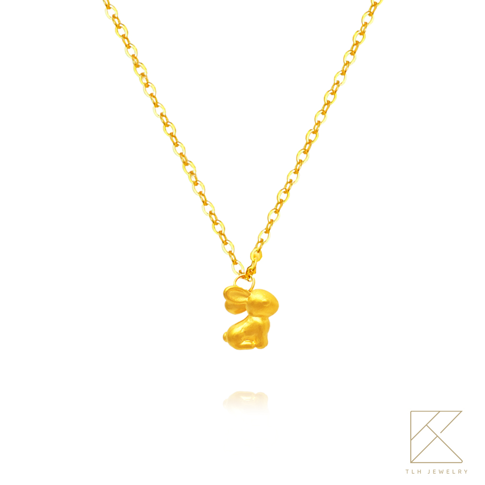 【TLH】黃金墜項鍊/手鍊系列 純金999 YOU&ME 閨蜜心有靈犀 約重0.05錢&plusmn;0.01, , large