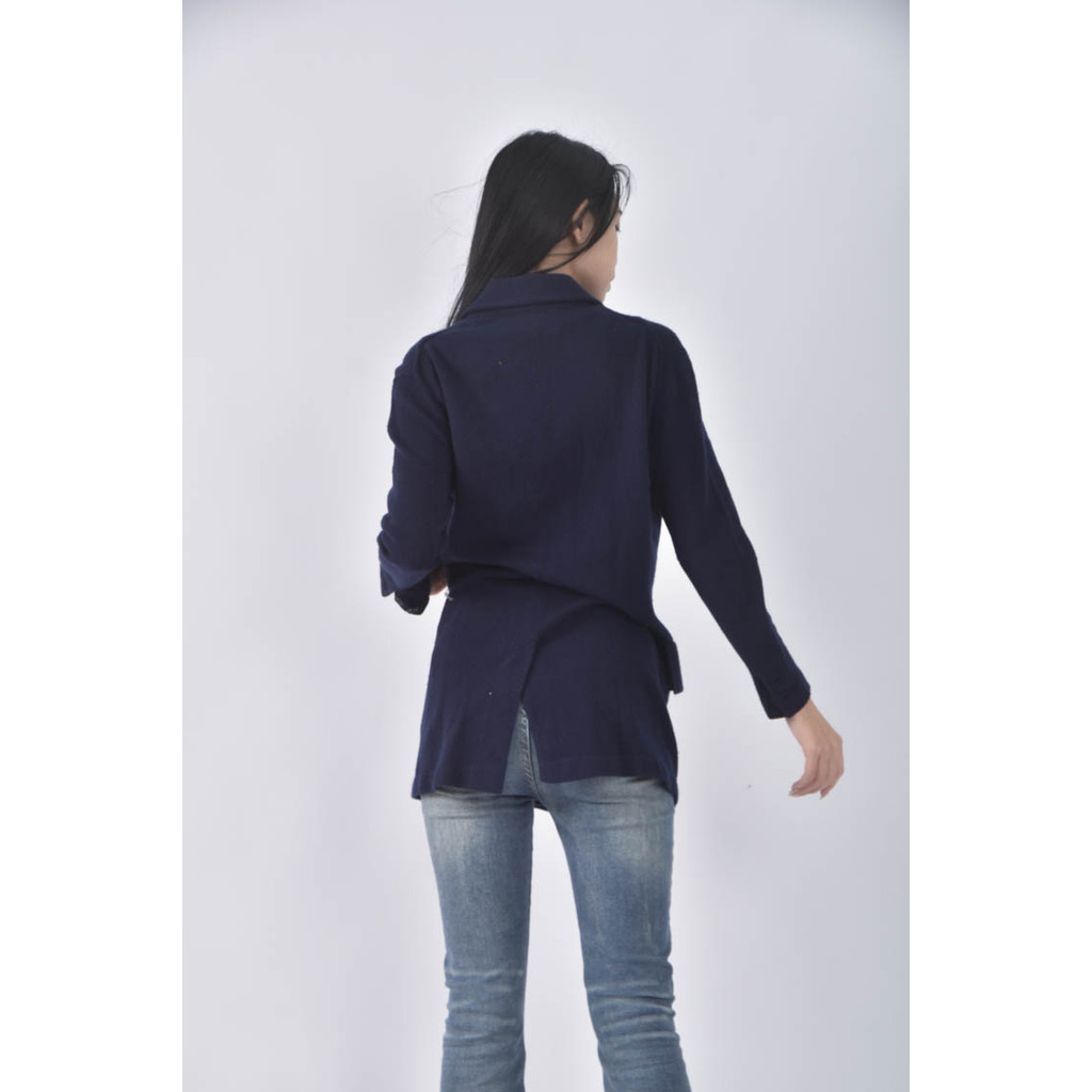 (L) philliplim純喀什米爾藍色外套二手衣, , large