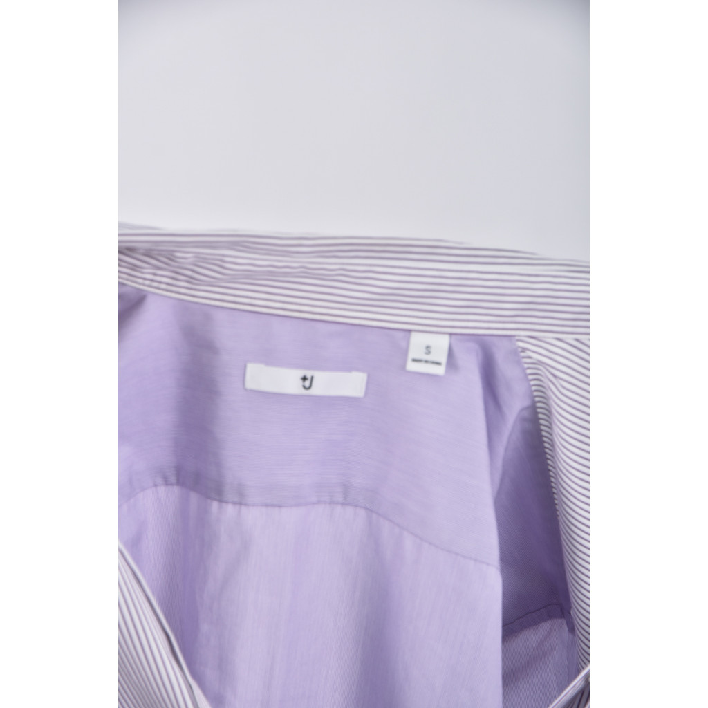 (S) uniqlo棉質純棉紫色襯衫上衣二手衣, , large