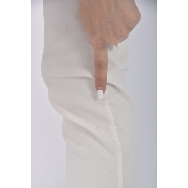 (L) net高腰質感白色長褲二手衣, , large