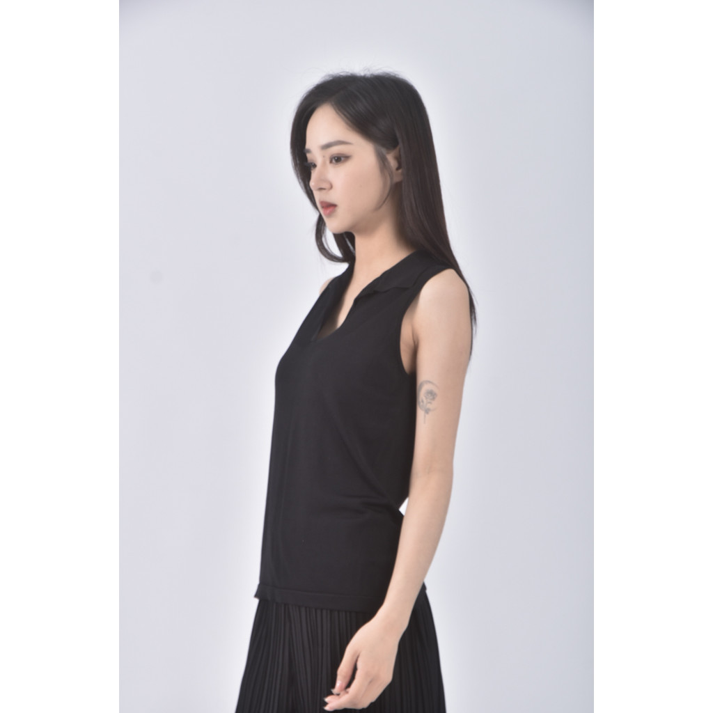 (S) mexx質感無袖黑色上衣二手衣, , large