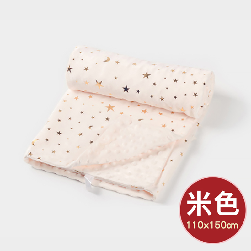 雙面絨大顆粒安撫毯-(110x150cm)/花色-星星米, , large