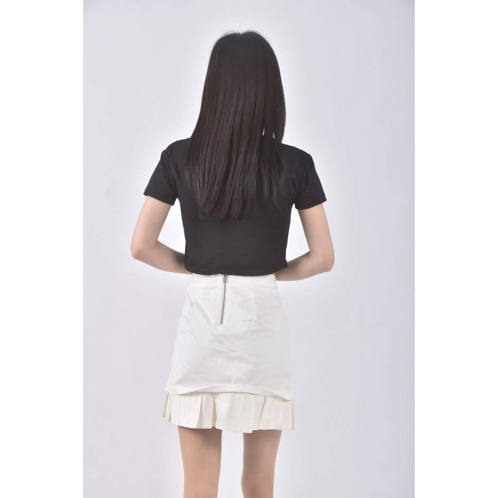 (L) jill stuart質感百褶白色短裙二手衣, , large