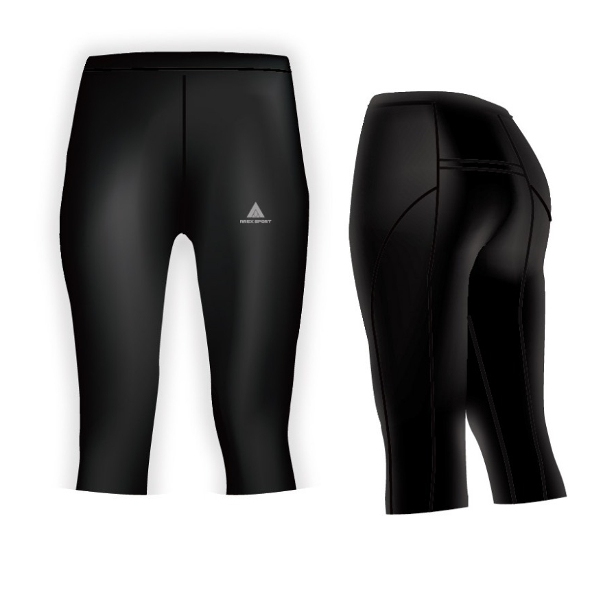 【AREXSPORT台灣製 】AS-9484 壓縮褲 壓力褲 登山褲 彈力褲 後口袋七分提臀壓力褲 跑步 打球 登山朔溪, , large