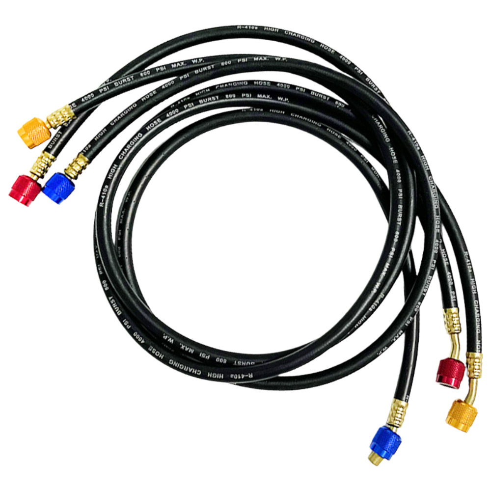 R134a refrigerant black diamond hose 1.5M / red, yellow and blue, , large