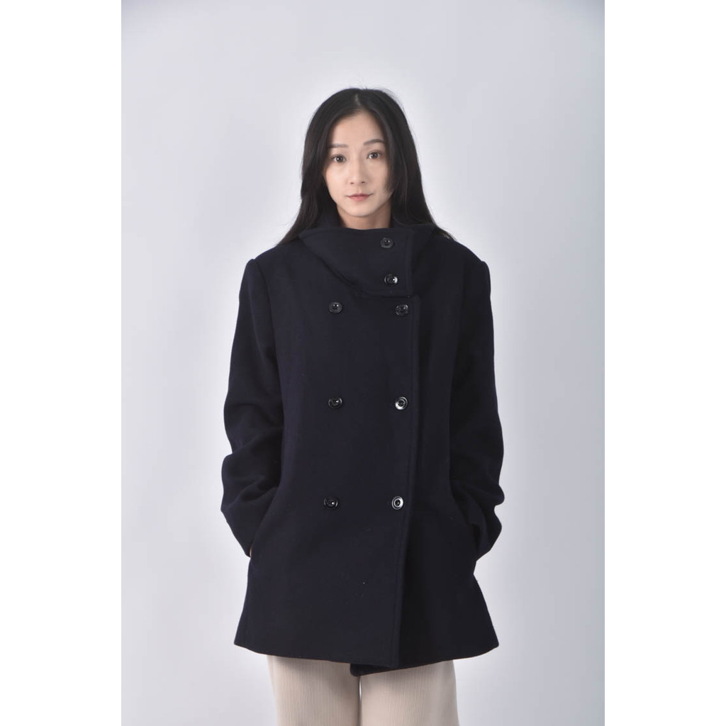 (L) londonflat韓牌排扣藍色外套二手衣