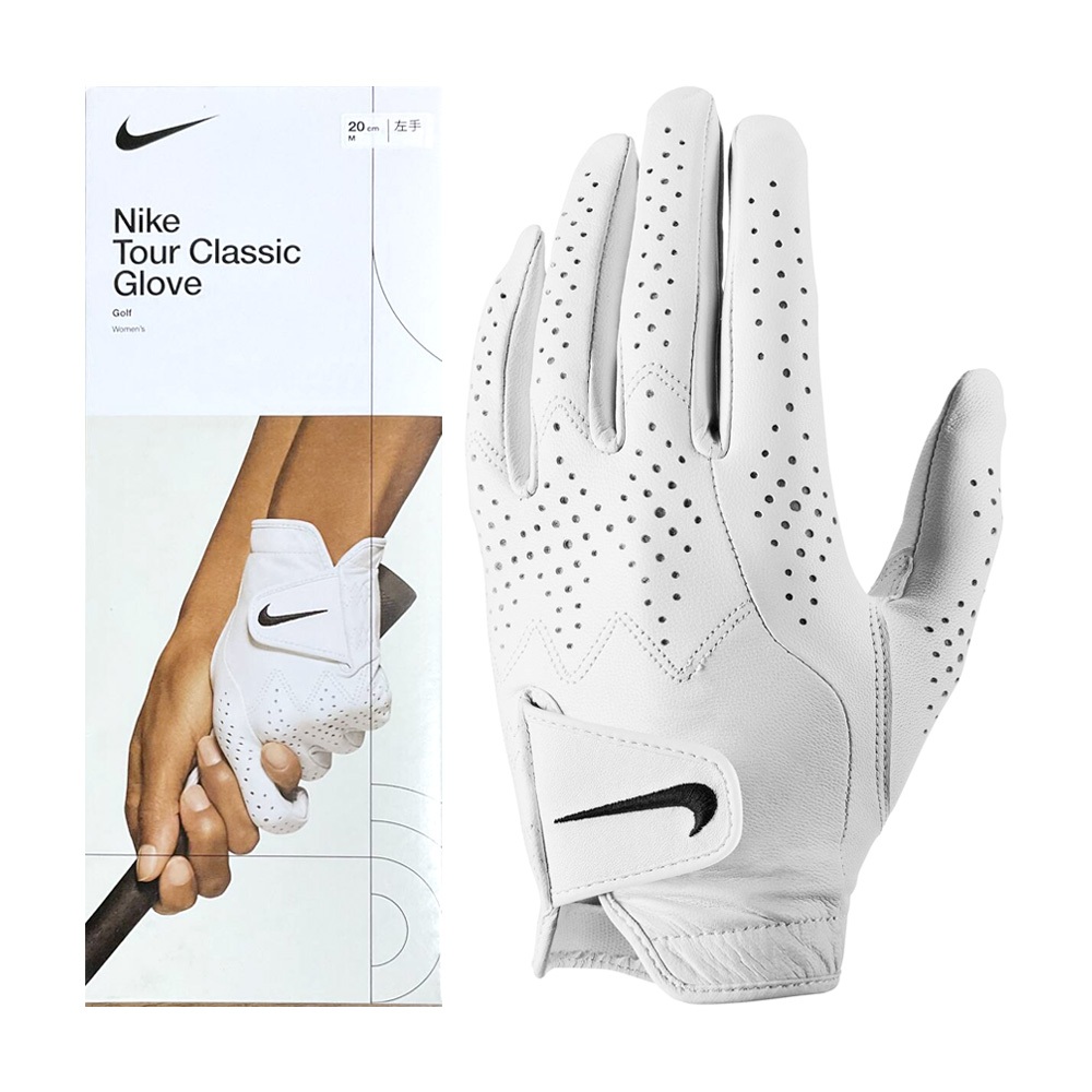 NIKE W TOUR CLASSIC IV GG LL APAC 女子高爾夫手套(左手) 單入裝 彈力 柔軟 透氣 白, , large