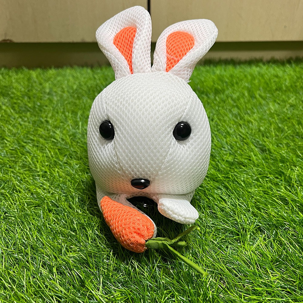 【可愛造型 可機洗 透氣抗菌】小白兔 零錢包 吊飾 鑰匙圈吊飾 禮物 交換禮物 包包吊飾【加贈購物袋顏色隨機】, , large