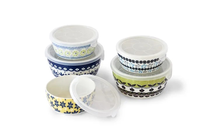 【毓秀堂】AWASAKA 北歐花卉保鮮盒5入組