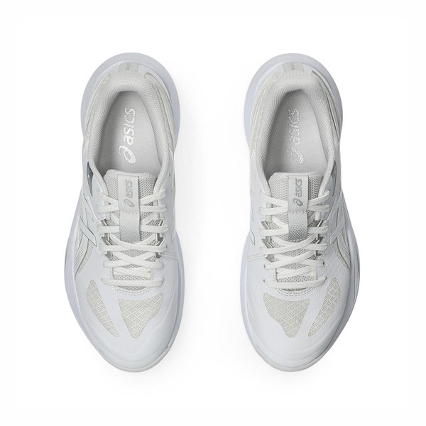 Asics Gel-tactic 13 女 排球鞋 羽球鞋 穩定 包覆 回彈 白 銀 [1072A118-100], , large