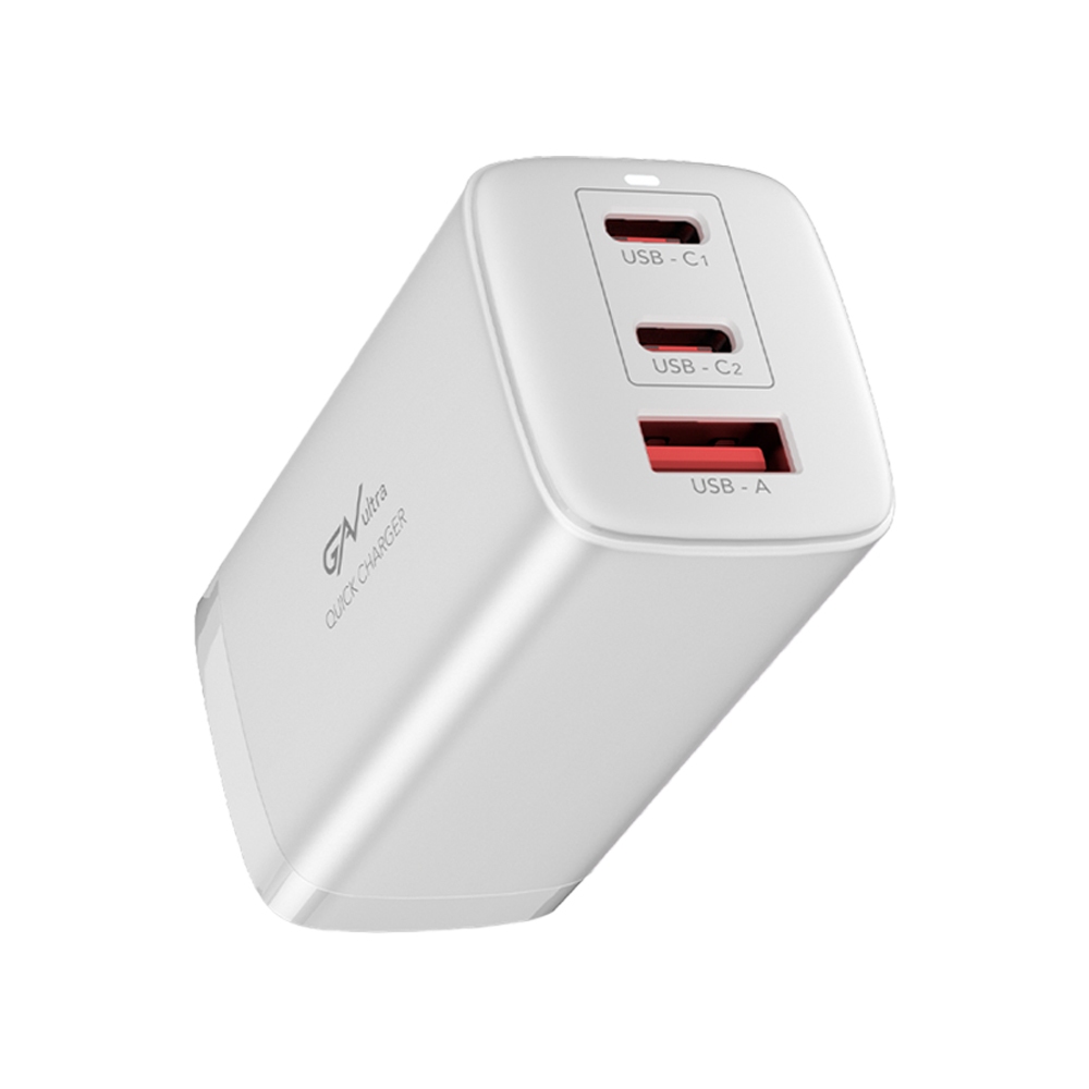 【GC】充滿快樂 65W 三孔GaN氮化鎵充電器 USB-C*2+USB-A*1 快充頭|TYPE-C|手機/筆電充電器, , large