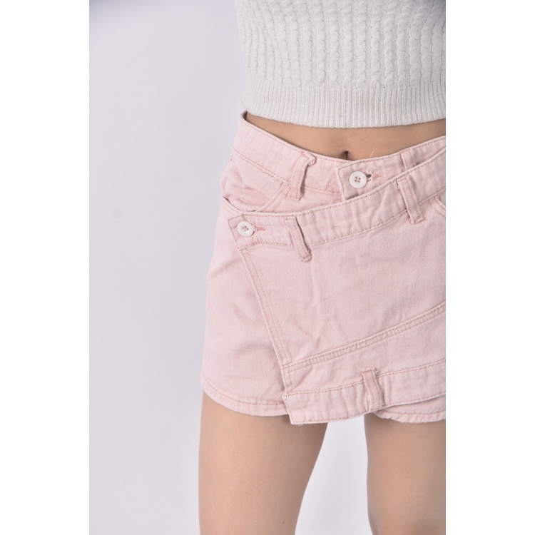 (M) 【安于晴Charlene私服】fashion jeans高腰丹寧牛仔質感粉色短褲二手衣, , large