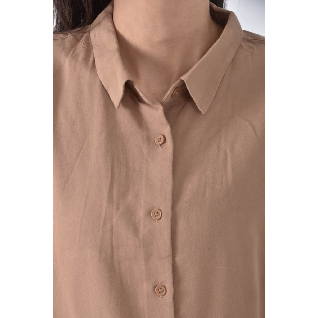 (XL) uniqlo質感羊毛羊毛素面棕色長袖上衣二手衣, , large