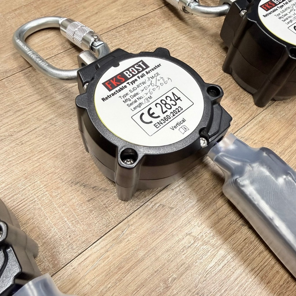 WIN五金 台灣製造FKS BOST SRL-3M(單顆) 織帶高空作業防墜器 通過認證CE EN 織帶防墜器 安全帶 捲吊防墜器 防墬器, , large