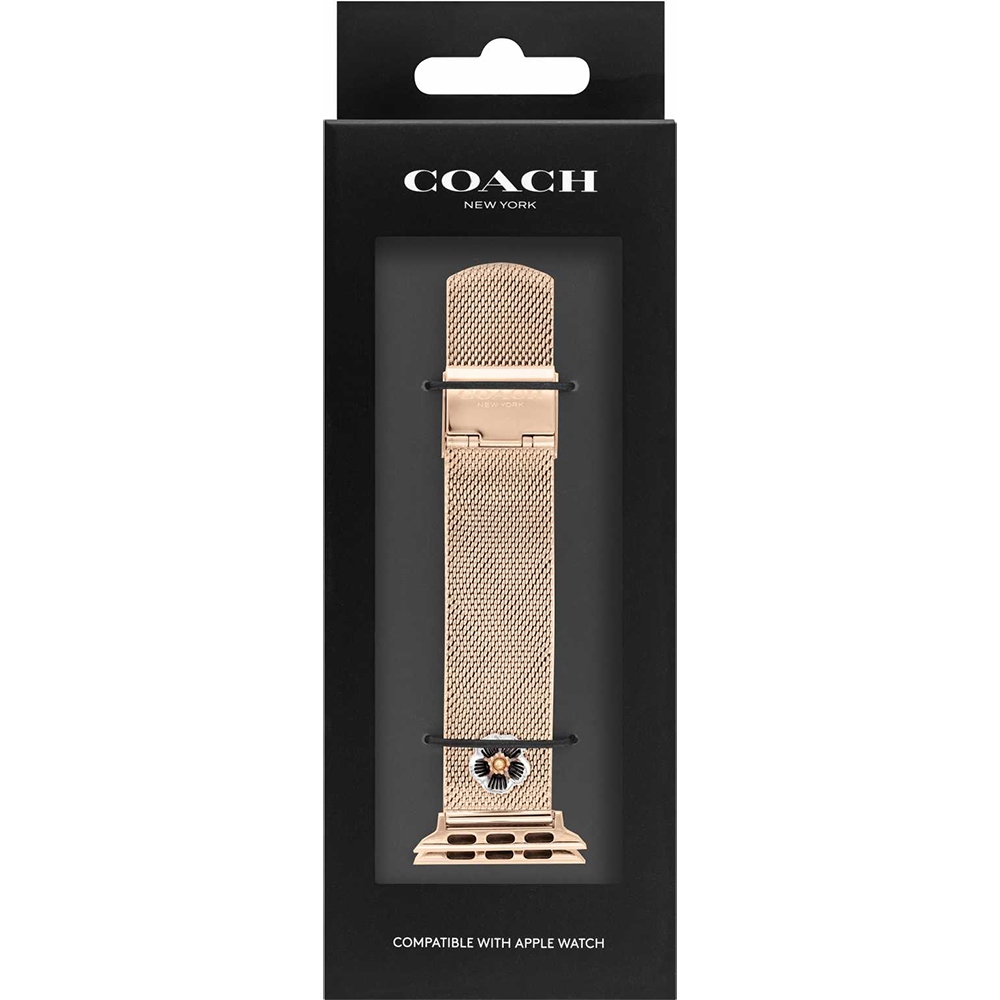 COACH Apple Watch 錶帶 38/40mm 適用 茶花米蘭錶帶 - 玫瑰金色(不含手錶), , large