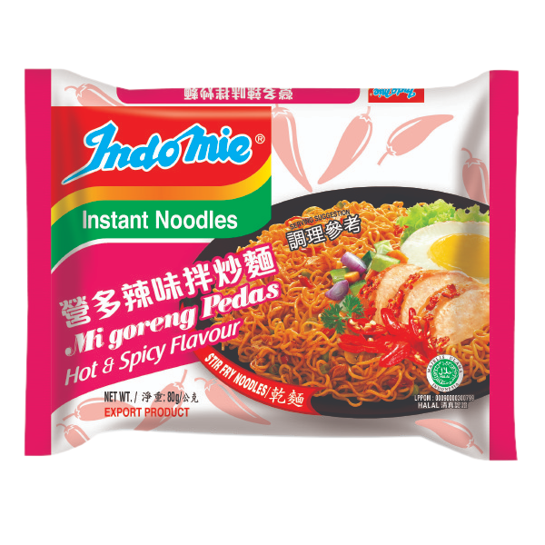 Indomie Mi Goreng Hot  Spicy 80g, , large