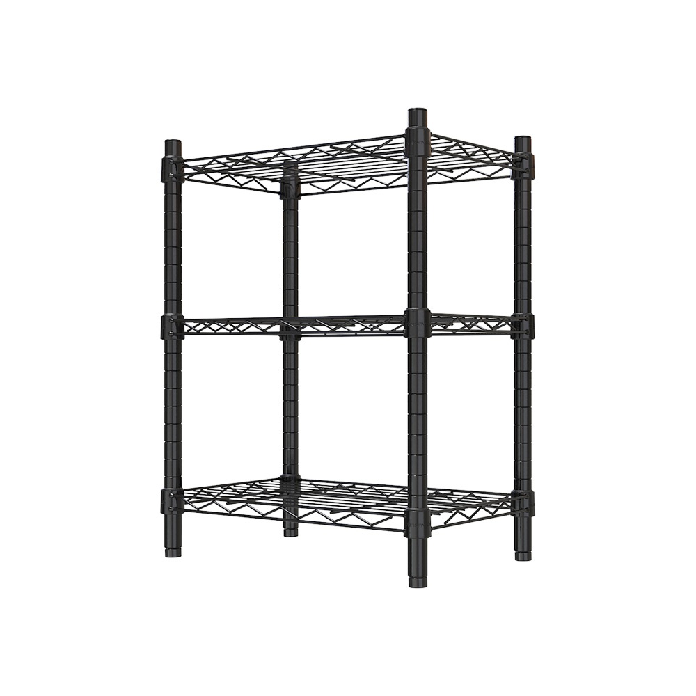 【Y HOUSE】45x30x75cm Lightweight Three-layer Iron Rack Iron Rack - Painted Black