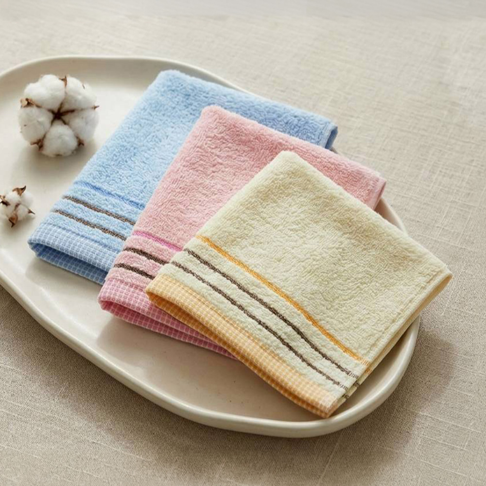 [Kaimei Cotton] MIT Lightweight Quick-Dry Pure Cotton Washcloths (28x30cm) - Kindergarten Handkerchiefs / Facial Towels, , large