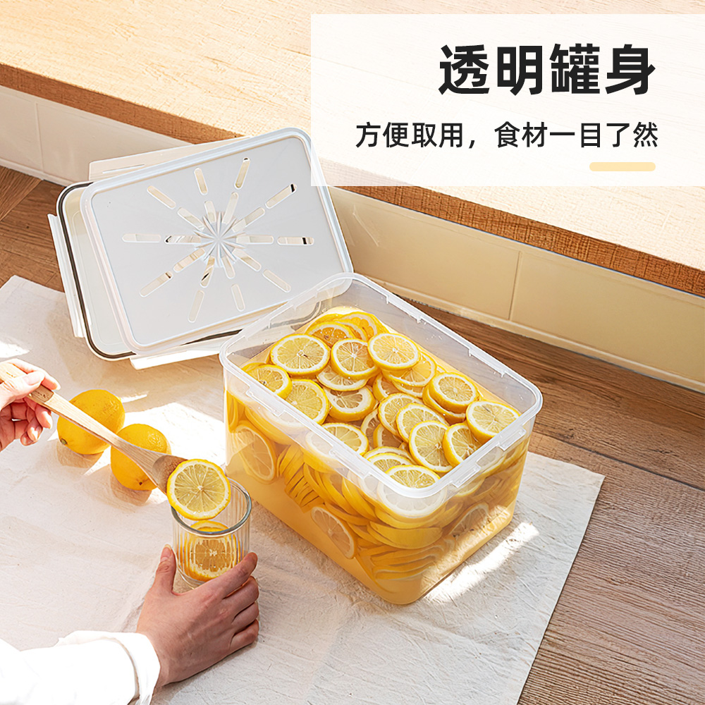 【上手家居】加壓式醃漬泡菜罐5L 白色 5L(密封罐/密封保鮮盒/醃漬罐/泡菜盒/醃漬盒), , large