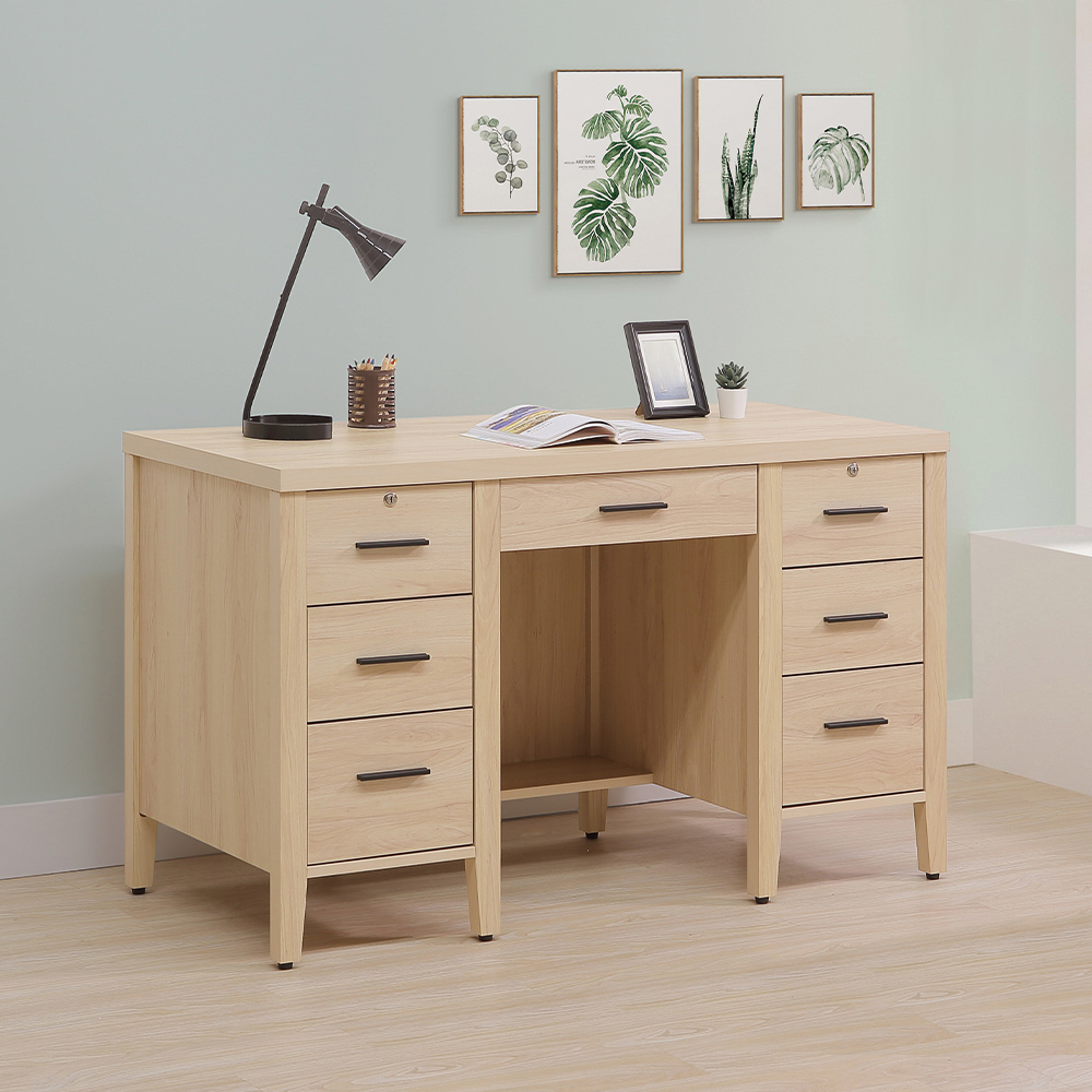 【唯熙傢俱】菲利楓木色4.2尺書桌, , large