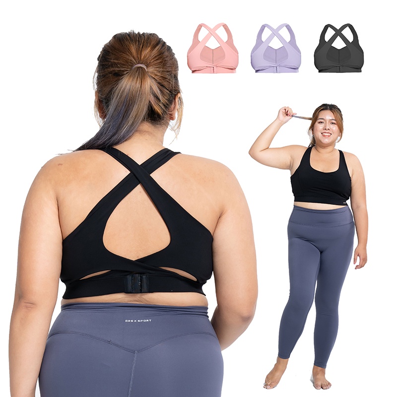 【AREXYOGA】AS-7405 大尺碼/2L-4L/ BRA/瑜珈/加大碼細肩Ｘ型美背中度運動可調節瑜珈背心式內衣, , large