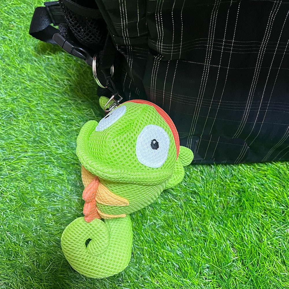 【可愛造型 可機洗 透氣抗菌】變色龍 鑰匙包 零錢包 吊飾 鑰匙圈吊飾 禮物 交換禮物 包包吊飾【加贈購物袋顏色隨機】, , large