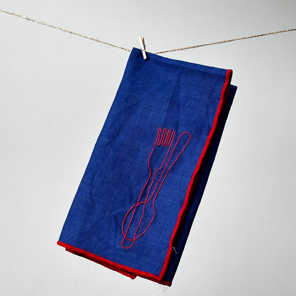 Embroidered Napkins-Cutlery, , large