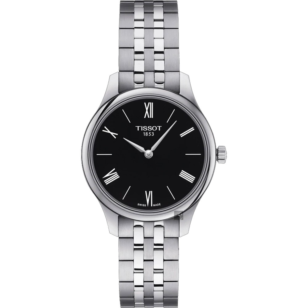 TISSOT天梭 Tradition 系列石英女錶-黑/31mm  T0632091105800, , large