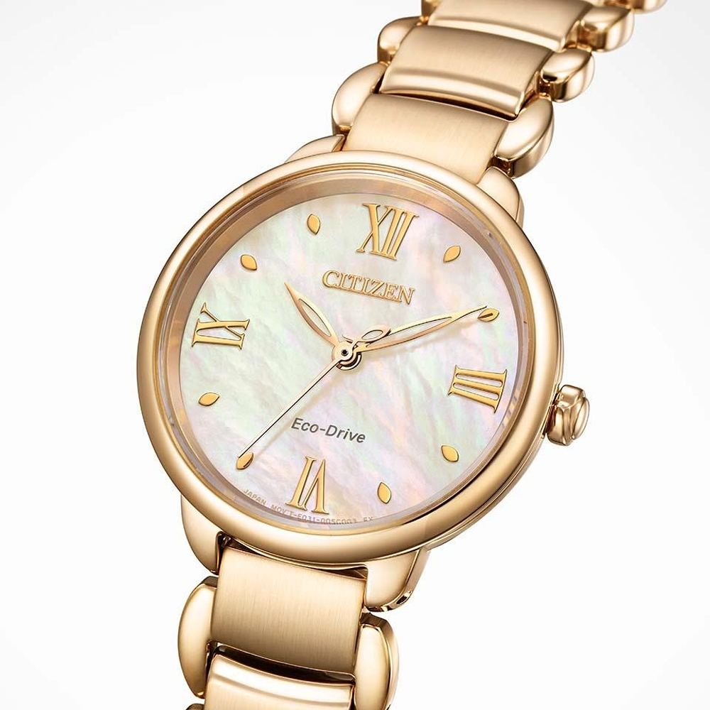 CITIZEN 星辰 聖誕節推薦錶 L系列 光動能大三針女錶 EM0929-81Y, , large