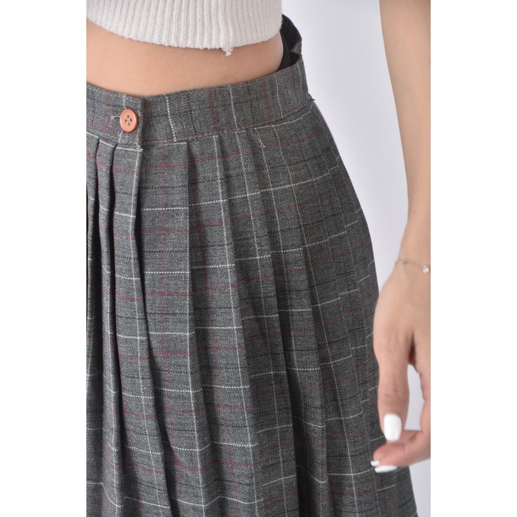 (M) yuan shin百褶灰色短裙二手衣, , large