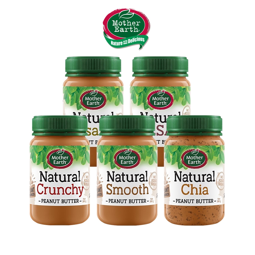【千歲本舖】紐西蘭Mother Earth超級花生醬 6罐組（顆粒2罐+絲滑、堅果、奇亞籽、芝麻各1罐）, , large