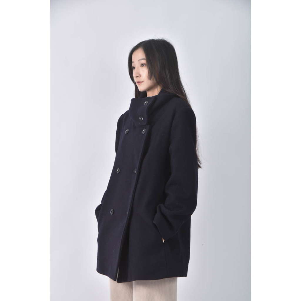 (L) londonflat韓牌排扣藍色外套二手衣, , large