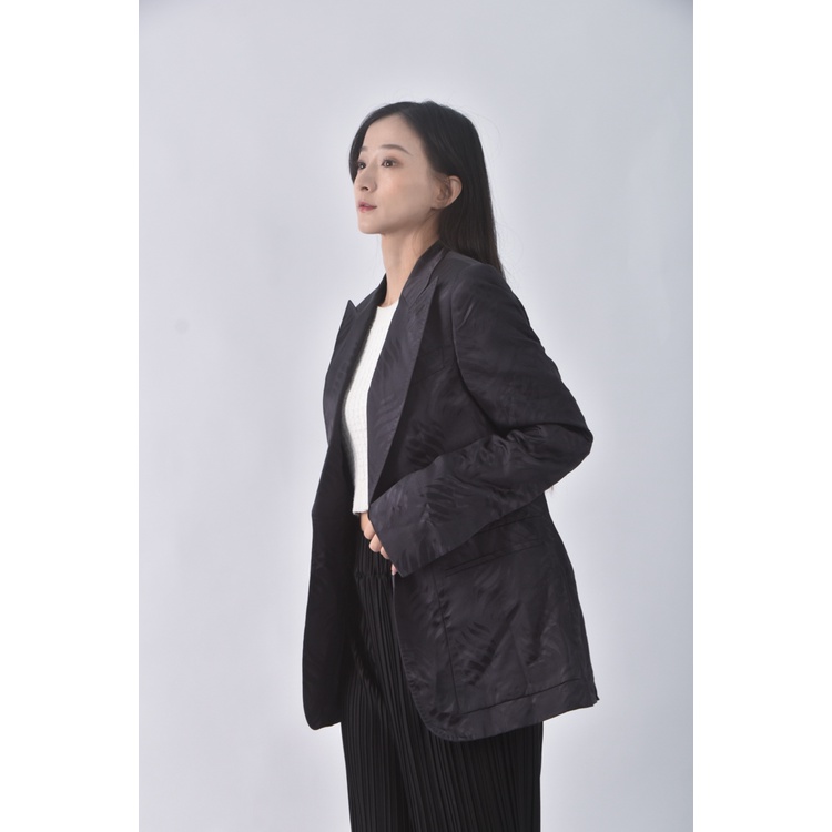 (S) 【國泰航空永續合作】gucci質感黑色外套二手衣, , large