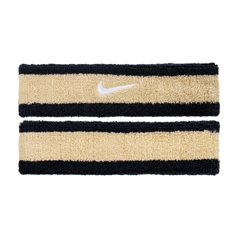 NIKE SWOOSH 頭帶 止汗髮帶 健身 訓練 跑步 籃球 運動 時尚 吸汗 乾爽 透氣 彈性 柔軟 舒適 黑金, , large