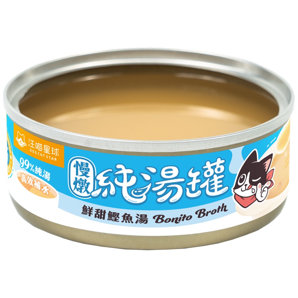 汪喵星球-無膠純湯罐80g-鰹魚, , large