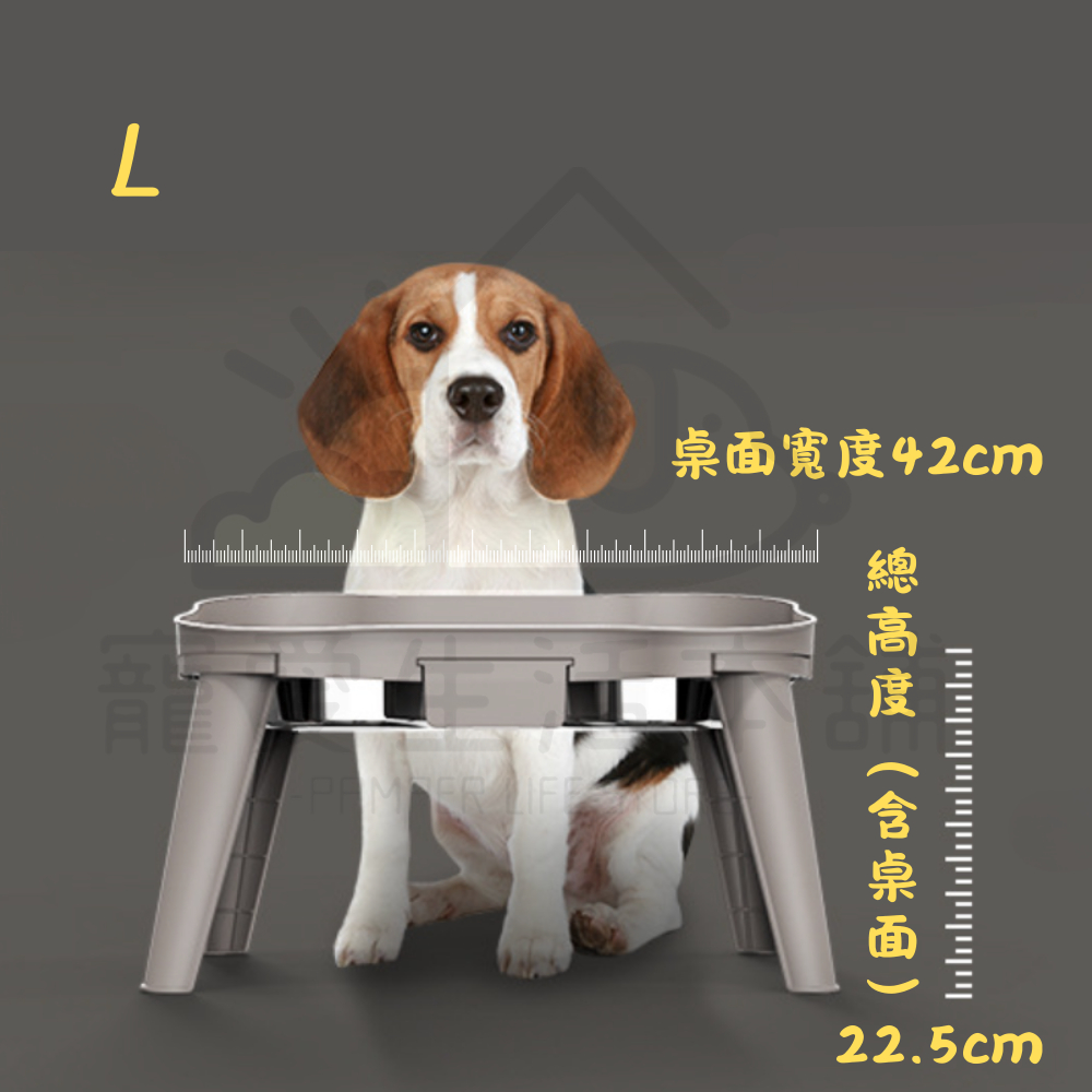 【寵愛生活本舖】寵物不鏽鋼雙碗高腳餐桌（三種尺寸）寵物餐桌, , large