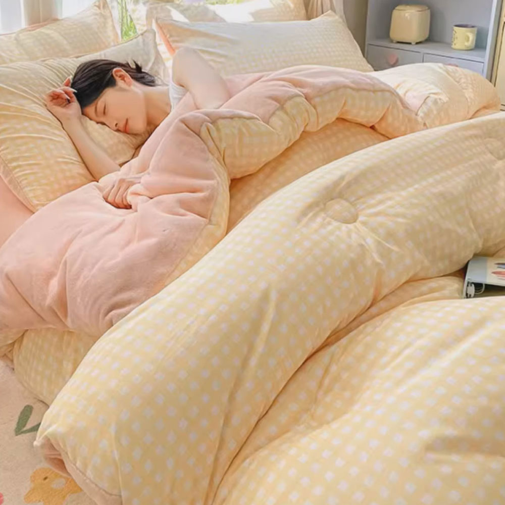 [ Pure Sleep ] Milky Cloud Dual-Fabric Blanket-Double Size, , large