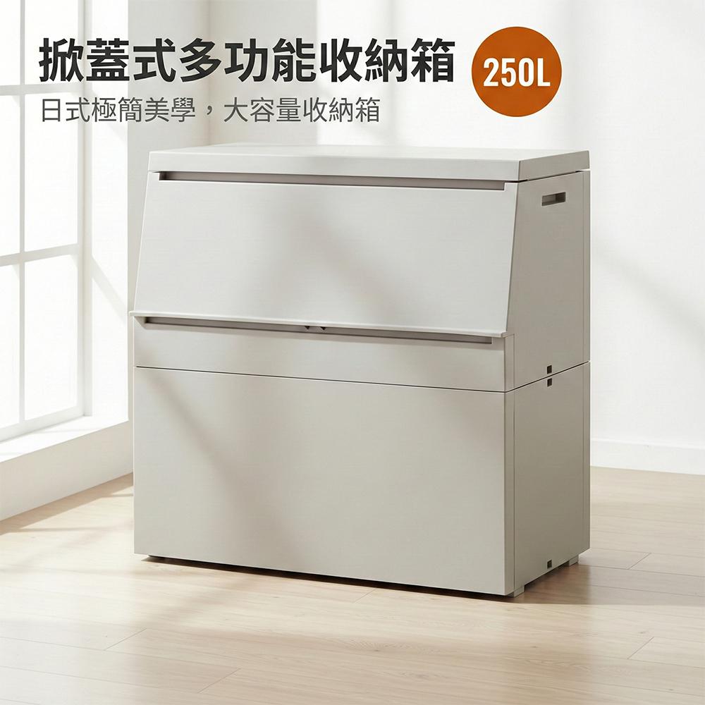 【this-this】日本 RISU｜SOLOW 掀蓋式多功能收納箱 250L, , large