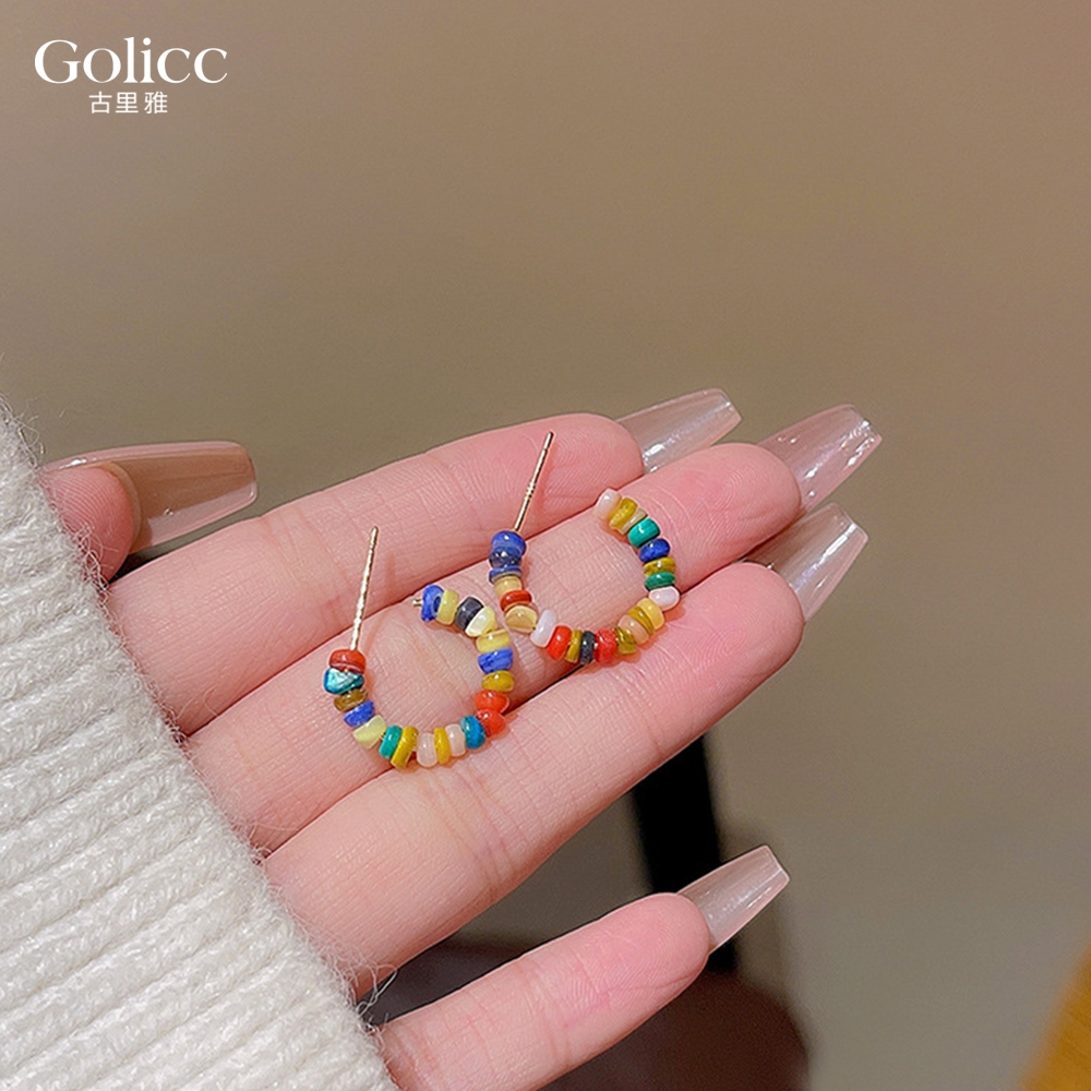 【Gulicc】古莉可 耳環 可愛彩色串珠氣質耳環, , large